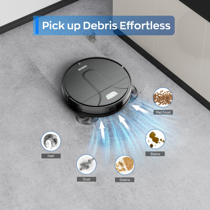 Robot Vacuum Cleaner, 3500Pa Vacuum Cleaner with Schedule, App//Wi-Fi/Alexa, Slim, Ideal for Hard Floor, Pet Hair