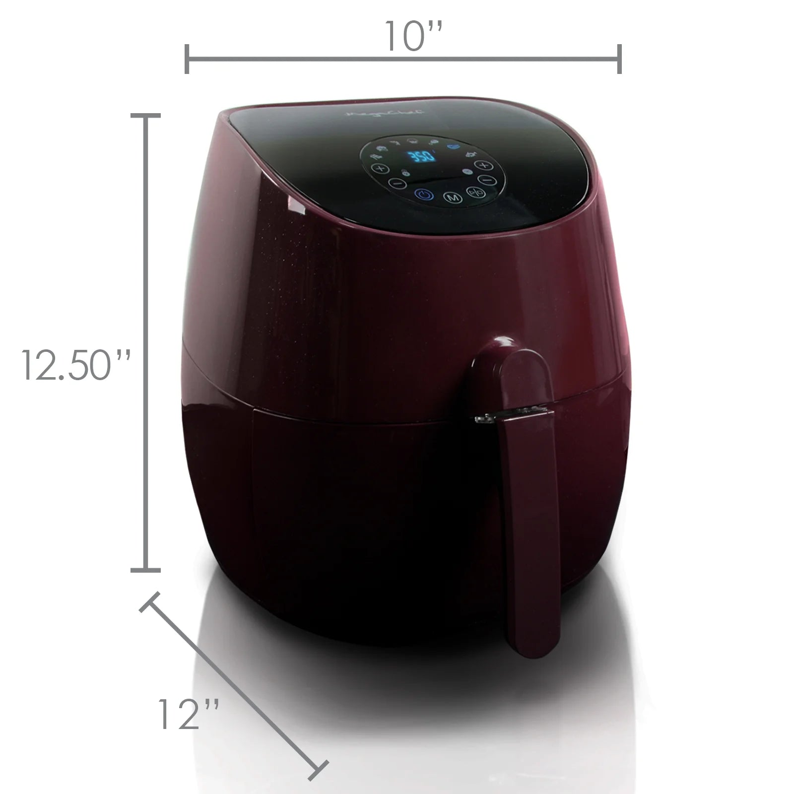 3.5 Quart Airfryer and Multicooker with 7 Pre-Programmed Settings in Burgundy