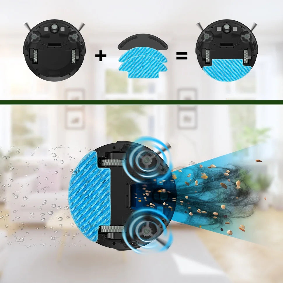 M213 Robot Vacuum Cleaner and Mop - 6D Collision Sensor, Long Runtime, for Pet Hair and Hard Floors