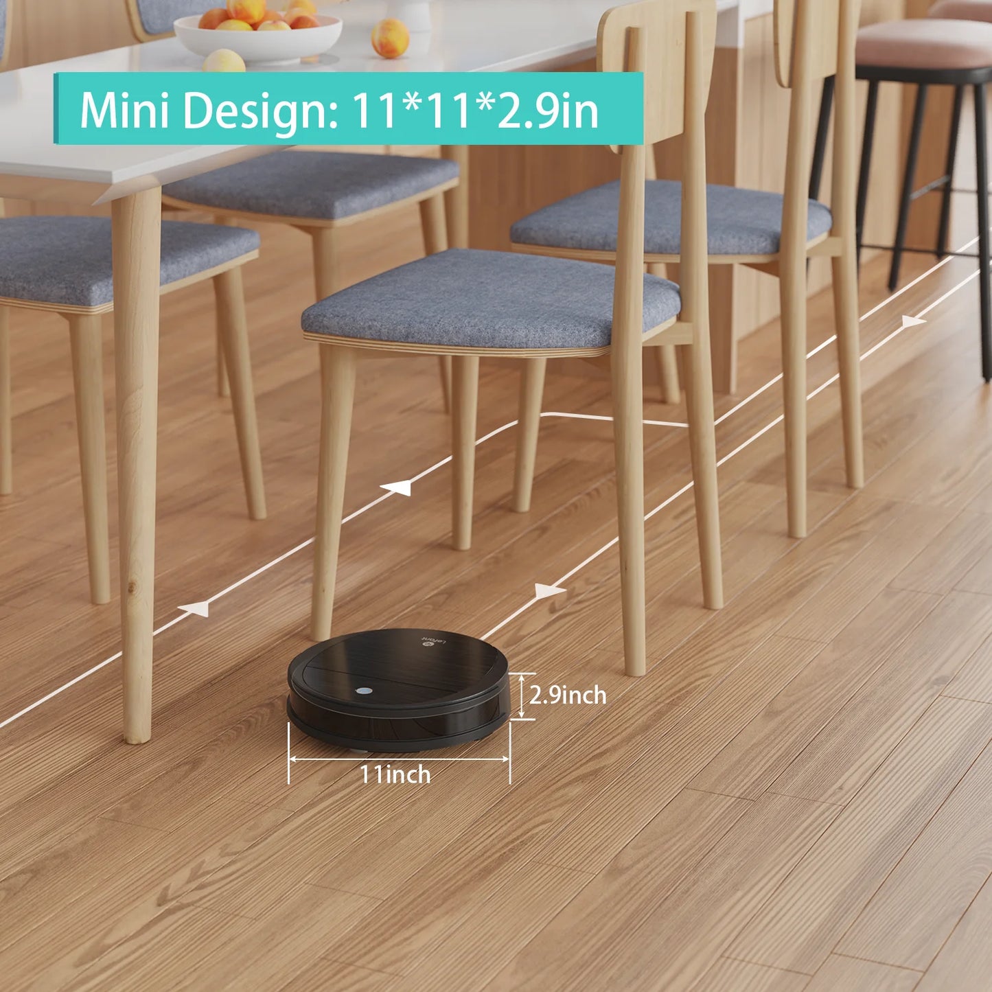 M213 Robot Vacuum Cleaner and Mop - 6D Collision Sensor, Long Runtime, for Pet Hair and Hard Floors