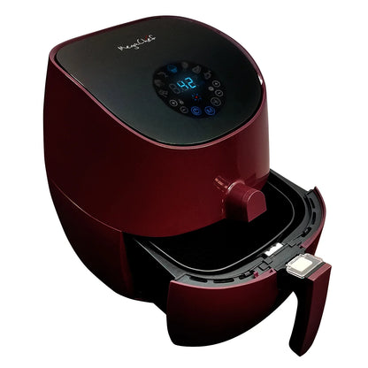 3.5 Quart Airfryer and Multicooker with 7 Pre-Programmed Settings in Burgundy